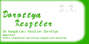 dorottya kesztler business card